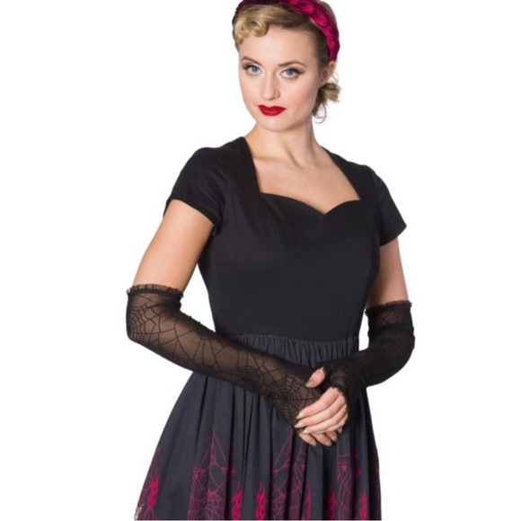 Spider Web Gloves by Banned Retro - Picture 1 of 5